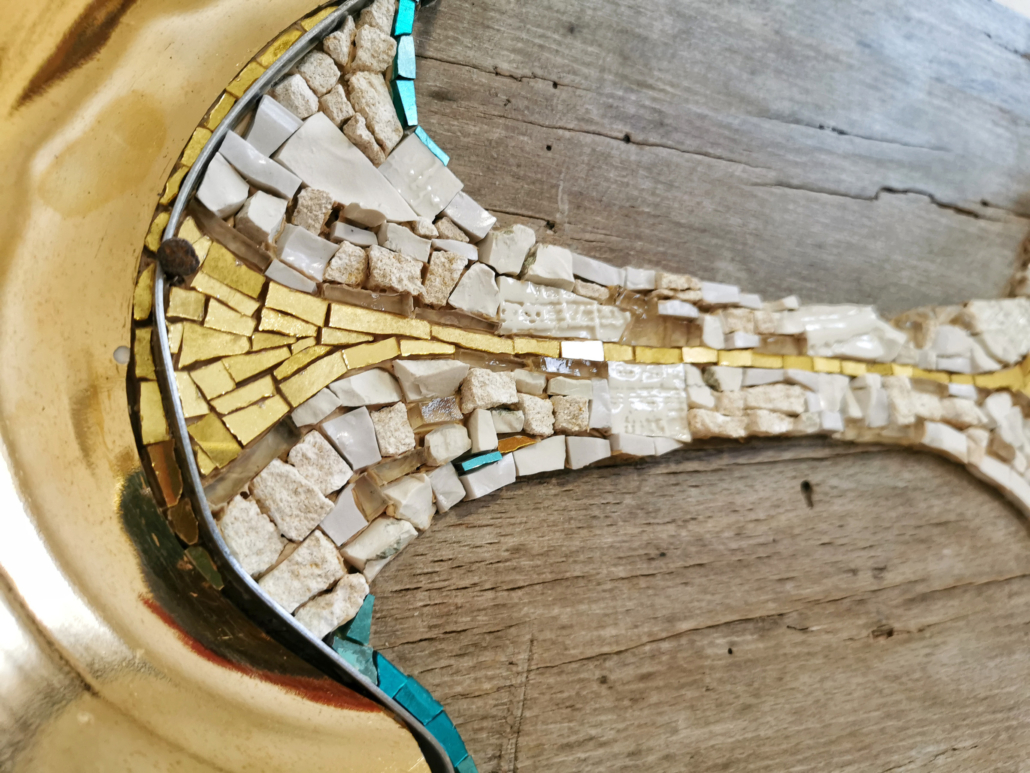 Rossella Casadio oro tessere mosaico artistico moderno