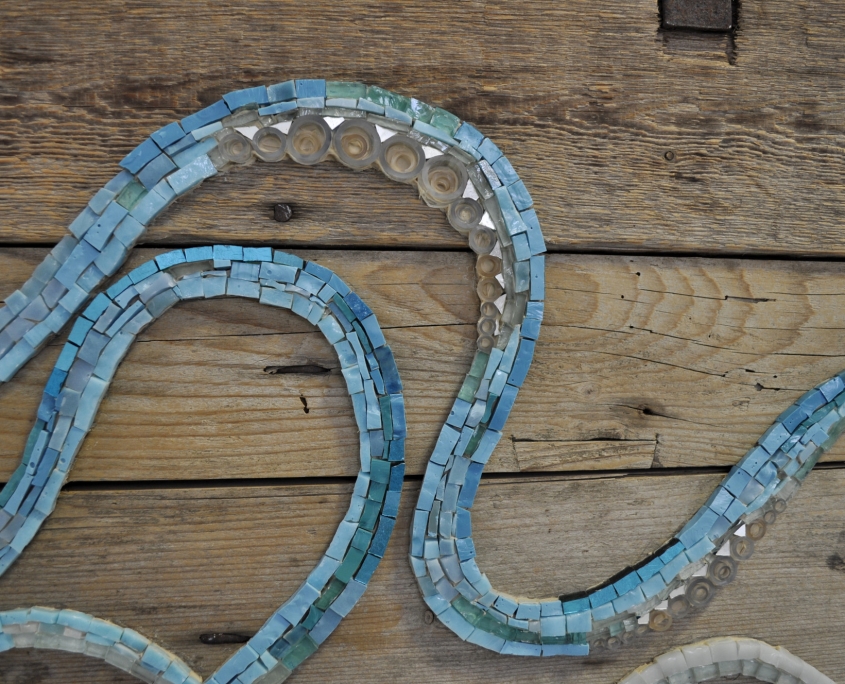 tentacoli mosaico artistico Rossella Casadio Polpo Azzurro 20-2021